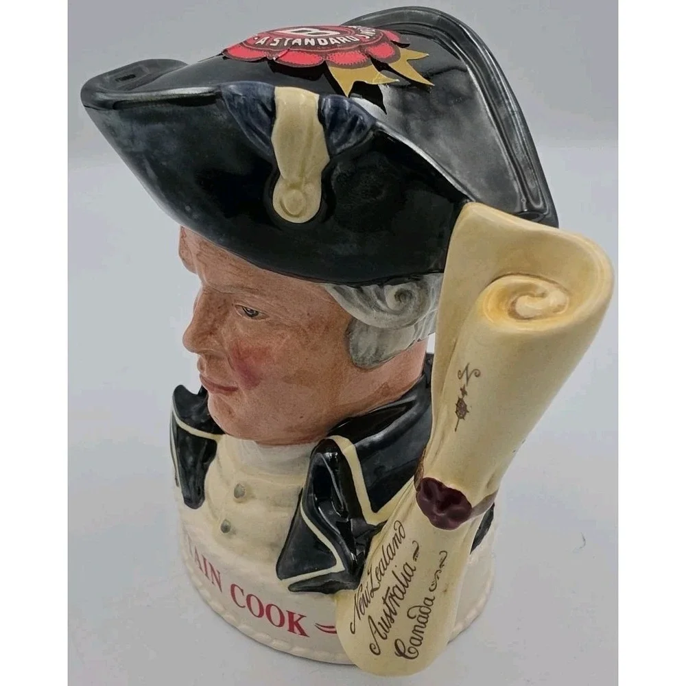 Vtg Royal Doulton Captain Cook Jim Beam Bourbon Whiskey Decanter UK Made